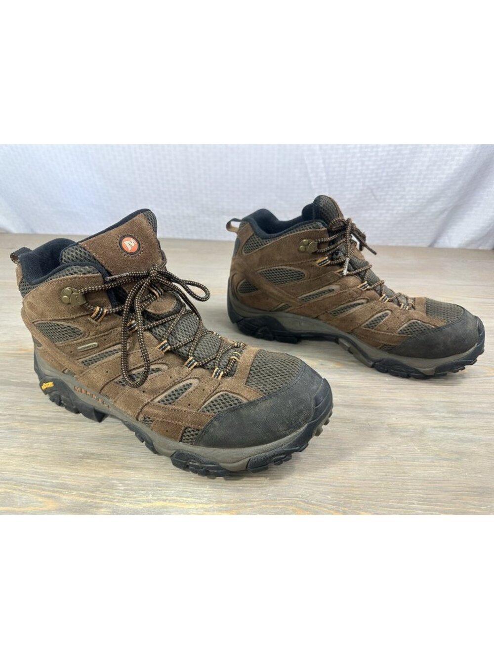 Merrell Moab 2 Mid Hiking Boots Men’s 14 Brown Earth Waterproof Vibram J06051